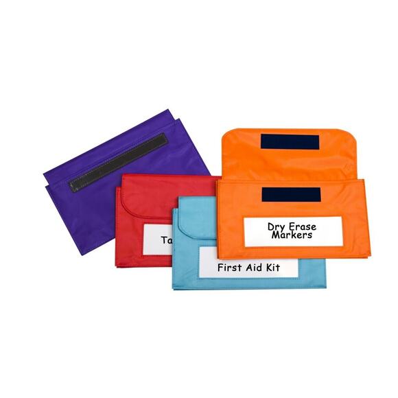 NEW C-Line Magnetic Storage Pocket Folders with Erasable Label Panel 4 pack - Picture 2 of 3